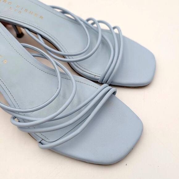 Marc Fisher Banna Strappy Sandals Women's Light Blue Leather Size US7.5M EU38 - Picture 11 of 12